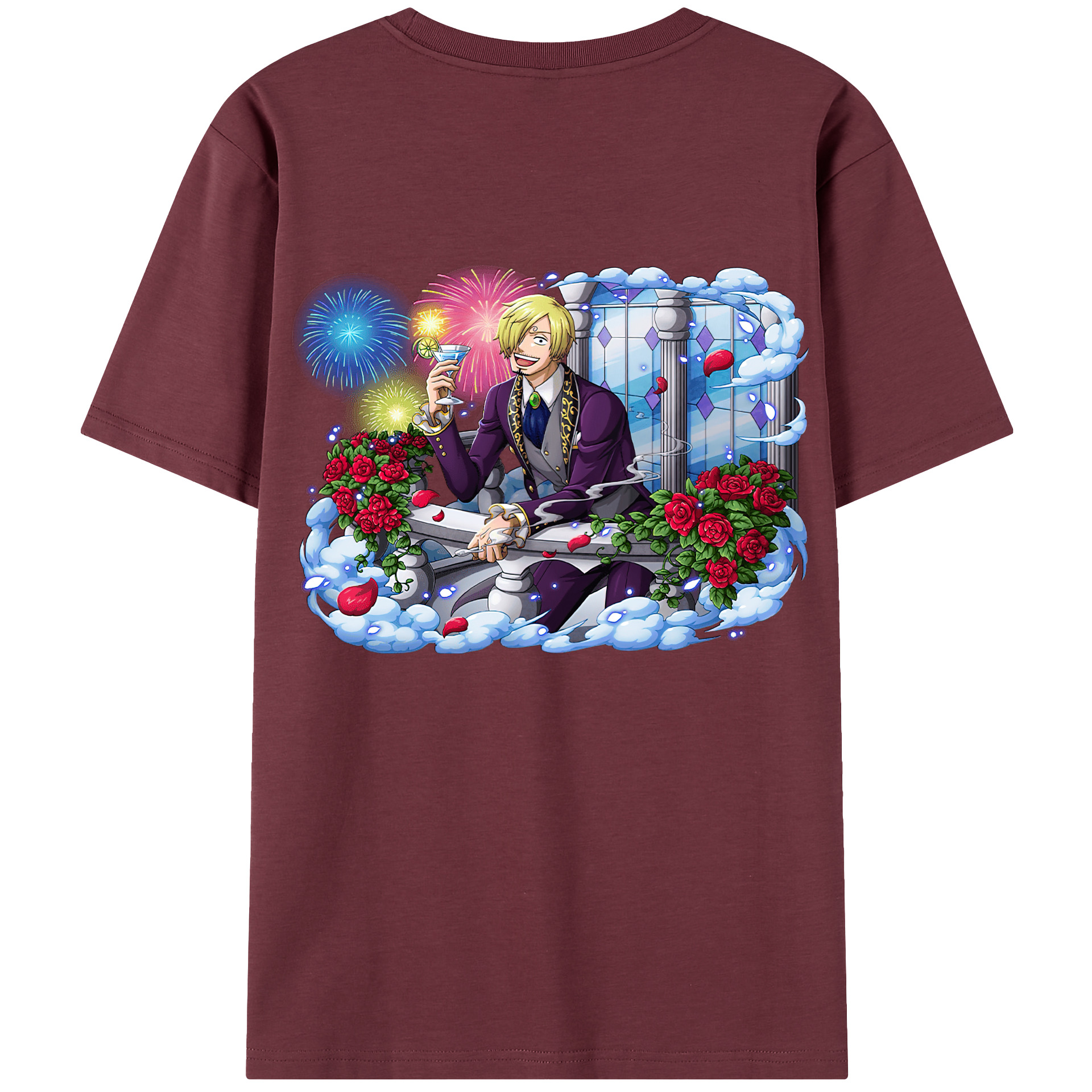ワンピース サンジ ONE PIECE Sanji 綿100％半袖Tシャツ（背面プリント）